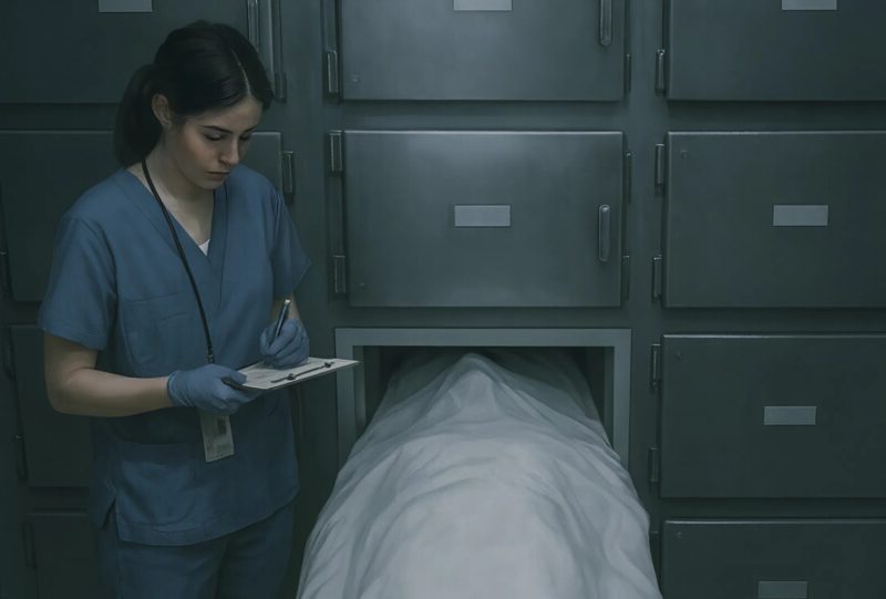 Когато дежурната сестра в моргата чу странно шумолене изпод чаршафа, тя реши да повдигне края му. Това, което видя там, я прогони от мястото от страх 😱😲 3 v morge glavni