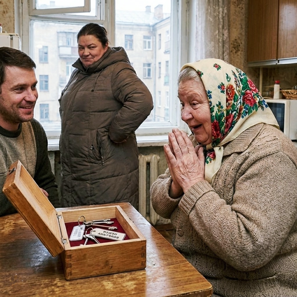 Мамо, донесохме ти ключовете от новия ти апартамент! — възкликна бъдещият ми съпруг още щом прекрачихме прага на дома на майка му, където бяхме поканени на чай с домашни печива. Аз едва не се задавих, когато разпознах в ръцете му ключовете… от моето собствено тристайно жилище в центъра. Усмихнах се кротко и произнесох: Е, мои мили, аз пък имам две новини за вас… … 😲😲😲 3 588769949 880473901219248 808943