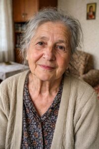 Баба Мила живя при нас няколко години — гледахме я, хранехме я, сменяхме ѝ чаршафите и слушахме историите ѝ до късно вечер. 38 639033951 122184711950593989 7533210148313757963 n
