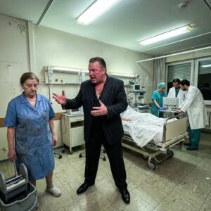 – Махни се оттук с този мръсен парцал, плащам милиони, за да спасите наследника ми, а не да ми миете пода! – изрева строителният бос към възрастната жена в избеляла престилка. Дори не подозираше, че само след минути ще пълзи в краката ѝ от пълно унижение. 38 645052279 122185366196593989 7023752446383738299 n
