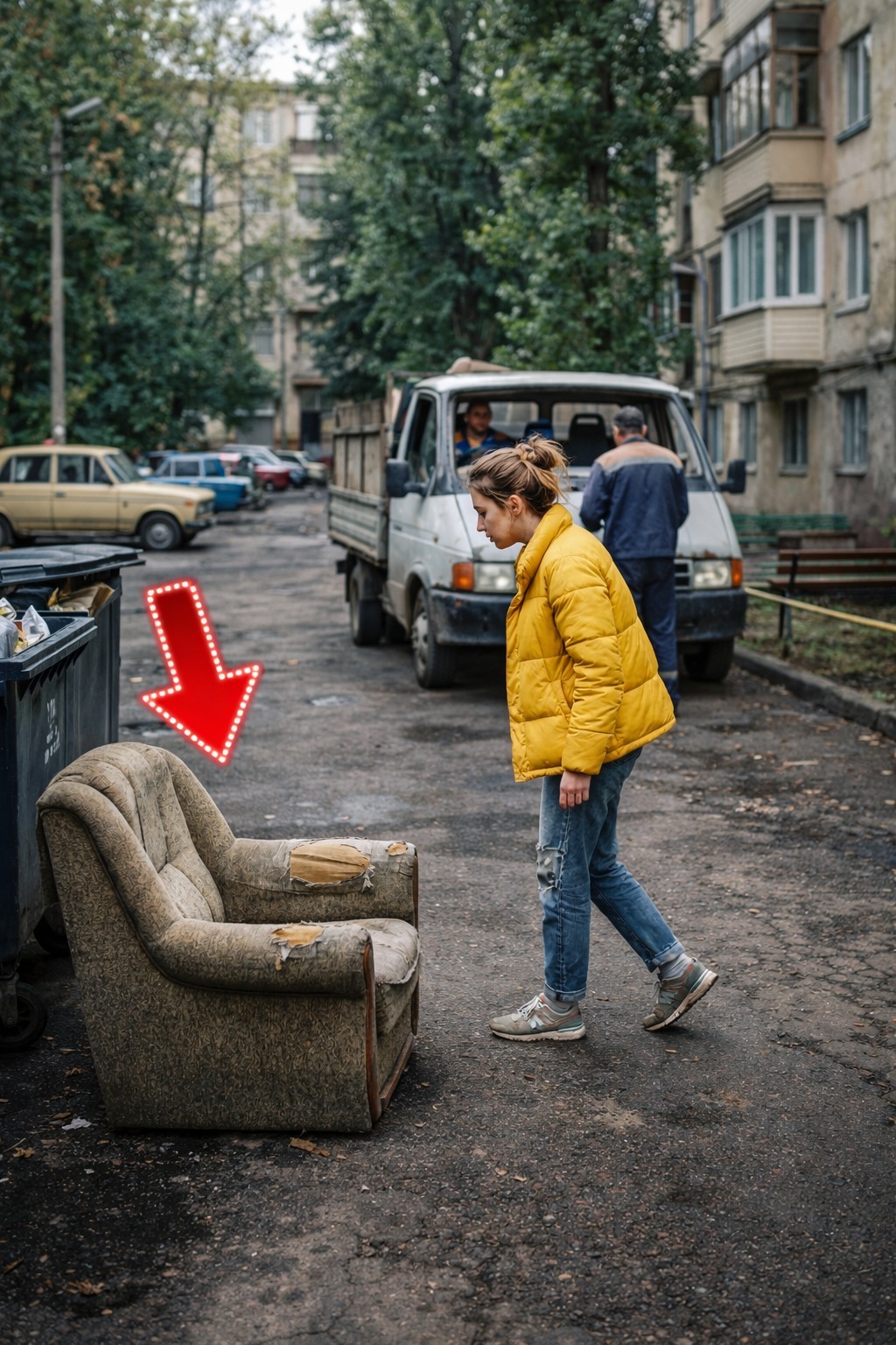 Една жена излезе вечерта да изхвърли боклука и до контейнерите забеляза почти ново кресло. Реши да го прибере у дома. Но докато с мъжа ѝ започнаха да го ремонтират, той внезапно извика: — Виж това… 3 644284179 1343887587783530 38771