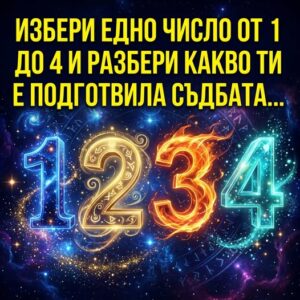 Избери едно число от 1 до 4 и разбери какво ти е подготвила съдбата...Провери в коментарите 👇 26 644496867 122185591676593989 4672268990046922196 n