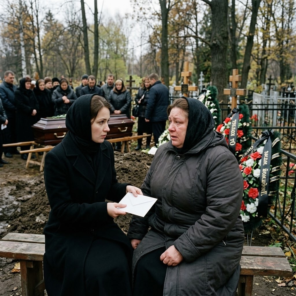 По време на прощаването със сестра ми съпругът ми се приближи до гроба, когато изведнъж до мен седна непозната жена в траурно облекло и прошепна: „Извинете, този мъж ваш ли е?“ Аз кимнах. Тогава тя извади запечатано писмо и каза: „Покойната настоя това да стигне лично до вас. Съпругът ви при никакви обстоятелства не бива да разбира“… 😲😲😲 3 657326105 972274085372562 971557