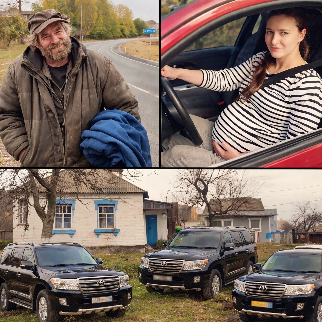 Бременна таксиметрова шофьорка спаси бездомник на магистралата и го закара в болница. А когато на следващата сутрин видя пред дома си редица луксозни джипове, буквално онемя… 😲😲😲 3 653362174 1249429447359626 14128