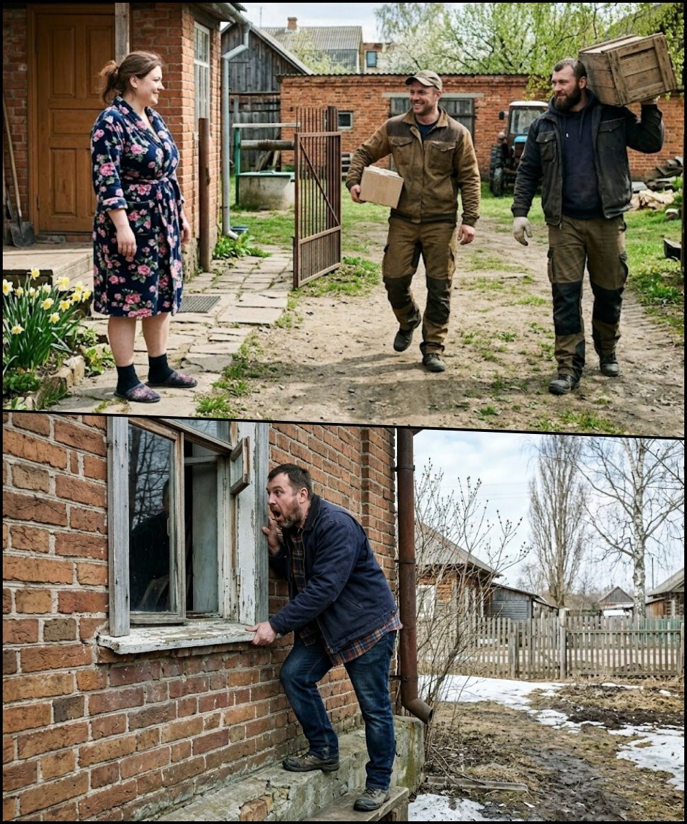 Престорих се, че заминавам за риболов, а всъщност се скрих в стария навес и видях как при жена ми пристигнаха двама хамали. Това, което последва, ме вледени… 😲😲😲 3 659049430 1255477646754806 18644
