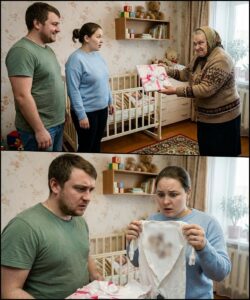 Свекървата подари на снаха си при изписването от родилния дом стара бебешка ризка. Съпругът се разсмя, но щом жената погледна бродерията, лицето ѝ пребледня… 😲😲😲 38 668555255 1265245249111379 29011