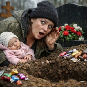 Събирайки бонбони от прясната могила на милионер, погребан само преди час, гладна жена с бебе чу почукване изпод земята. Наведе се… и онемя от ужас… 😲😲😲 32 669019913 1264097995892771 42215
